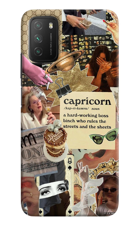 Capricorn Zodiac Poco M3 Hard Case Back Cover by Casekaro