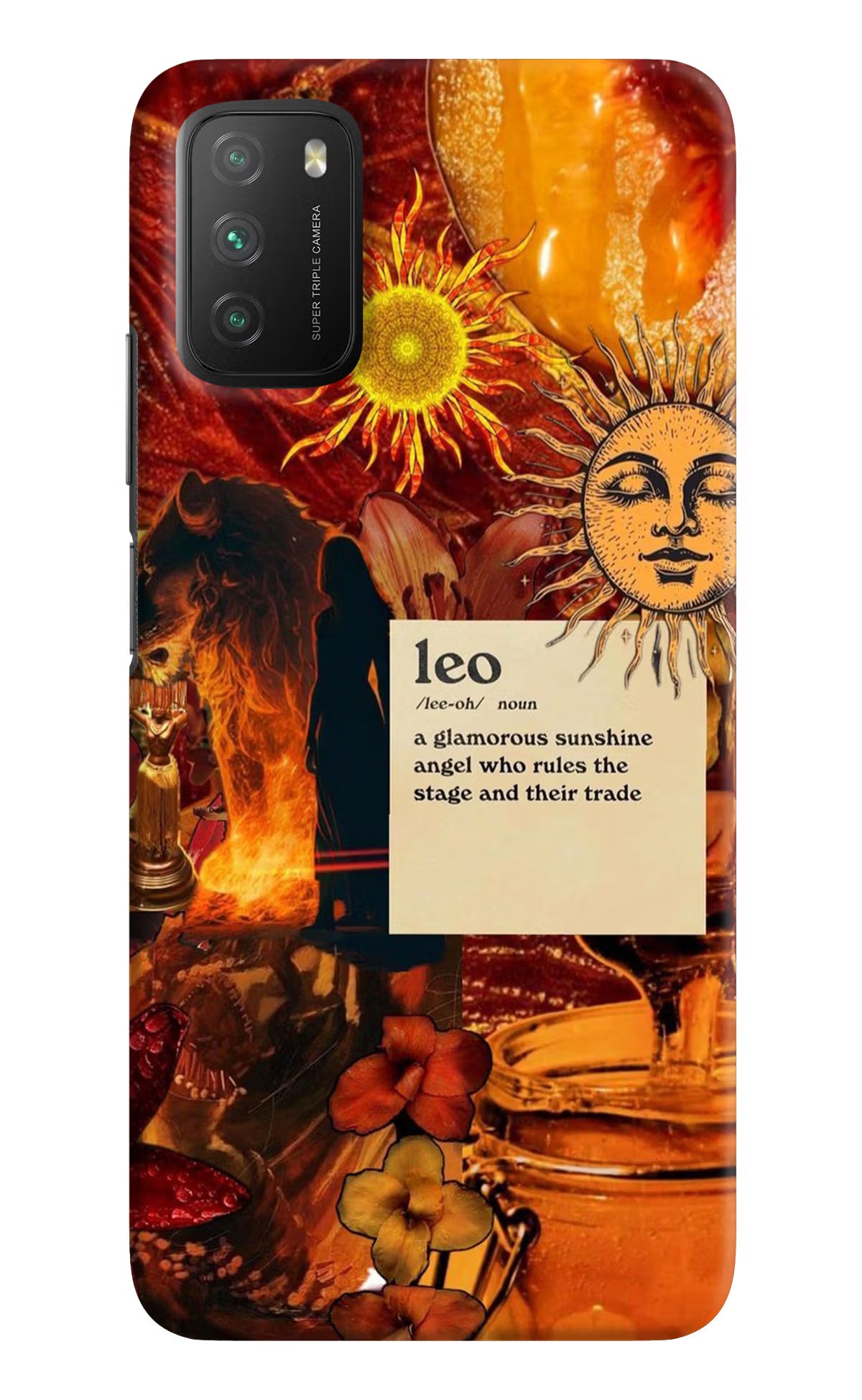 Leo Zodiac Poco M3 Hard Case Back Cover by Casekaro