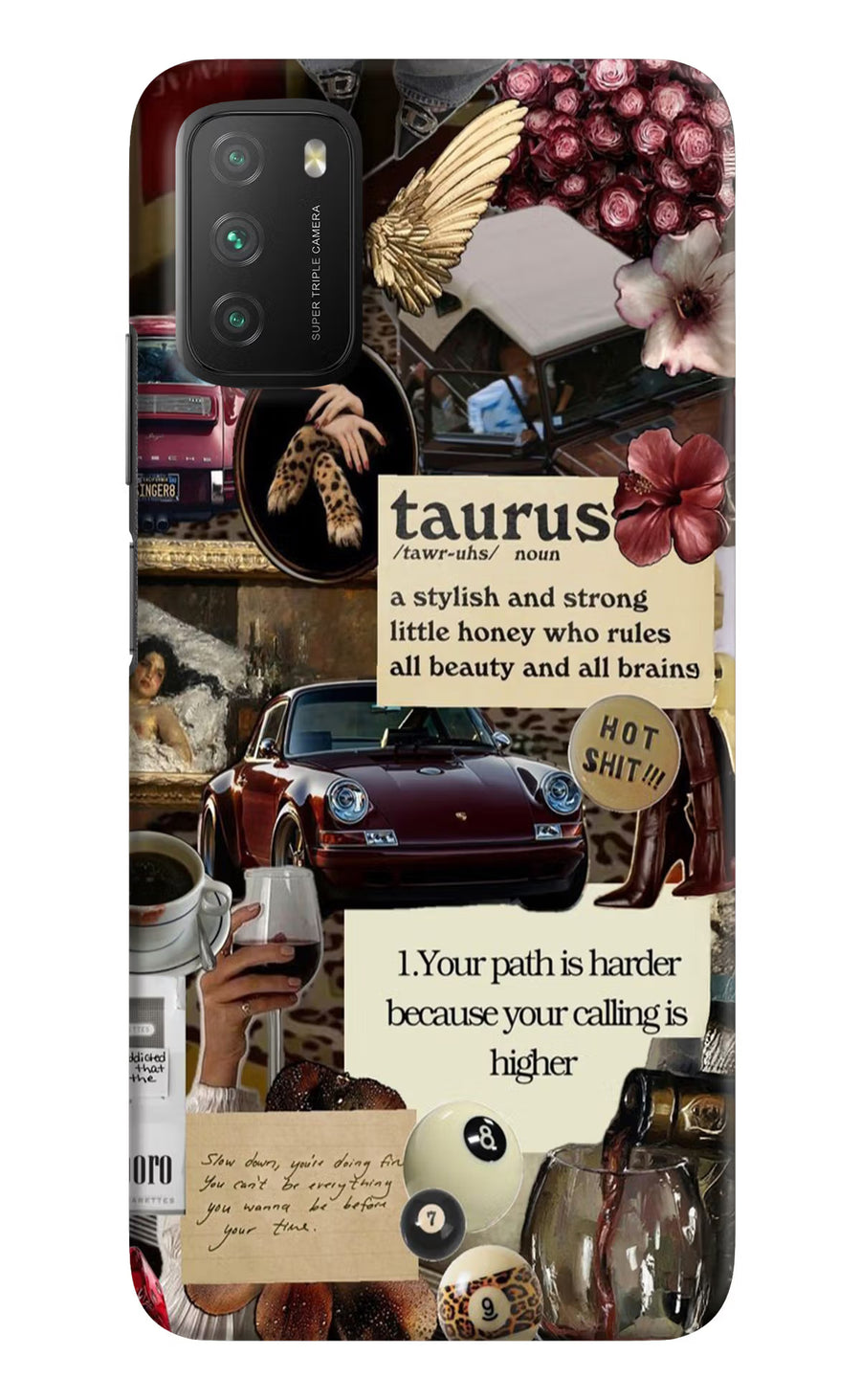Taurus Zodiac Poco M3 Back Cover, Hard case