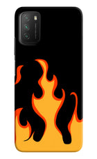 Fired Up – Black Poco M3 Hard Case Back Cover by Casekaro