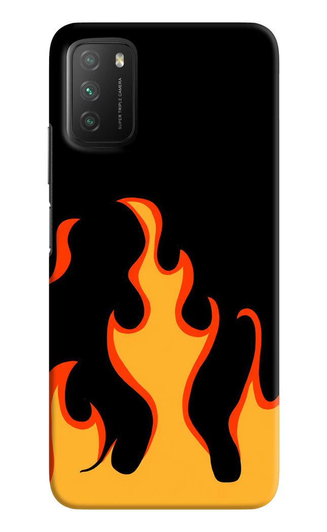 Fired Up – Black Poco M3 Hard Case Back Cover by Casekaro
