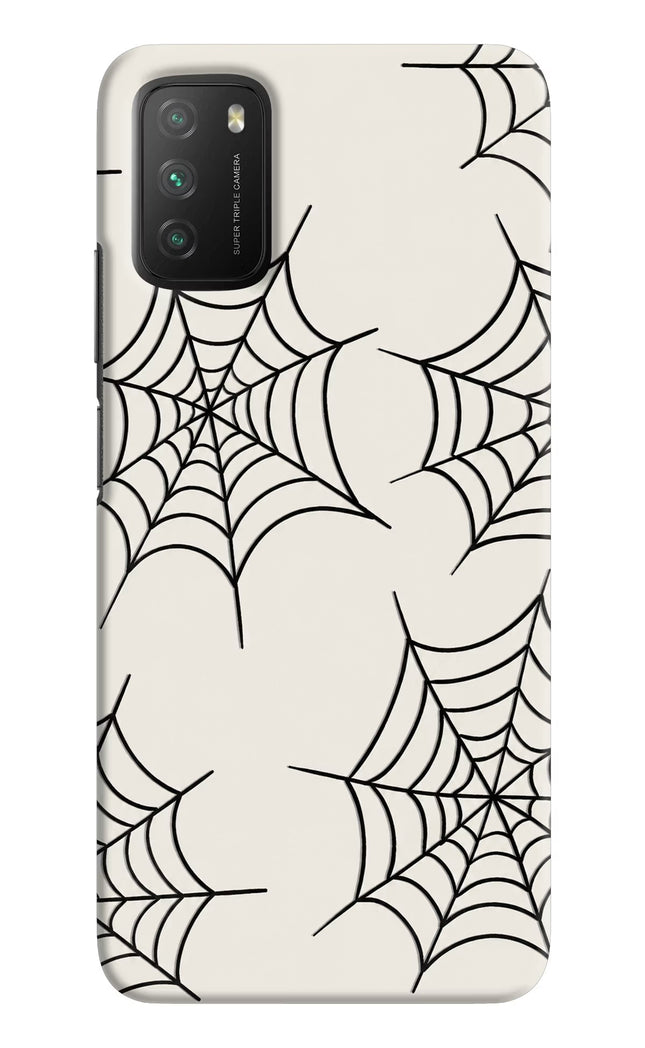 Spider Web Poco M3 Hard Case Back Cover by Casekaro