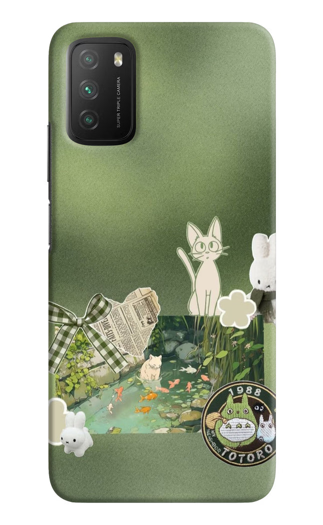 Aesthetic anime Poco M3 Hard Case Back Cover by Casekaro