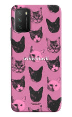Pink Cats Poco M3 Hard Case Back Cover by Casekaro