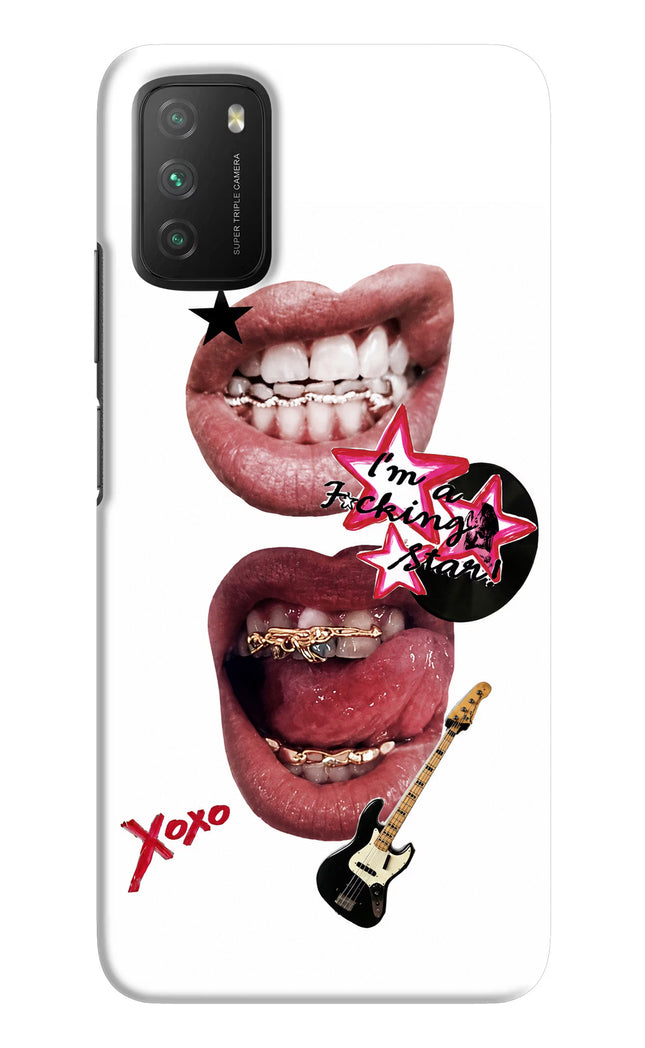Rockstar Poco M3 Hard Case Back Cover by Casekaro