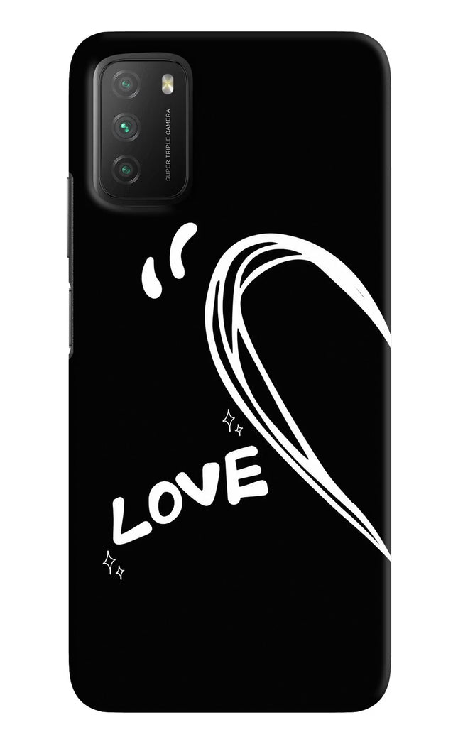 Love Line Poco M3 Hard Case Back Cover by Casekaro