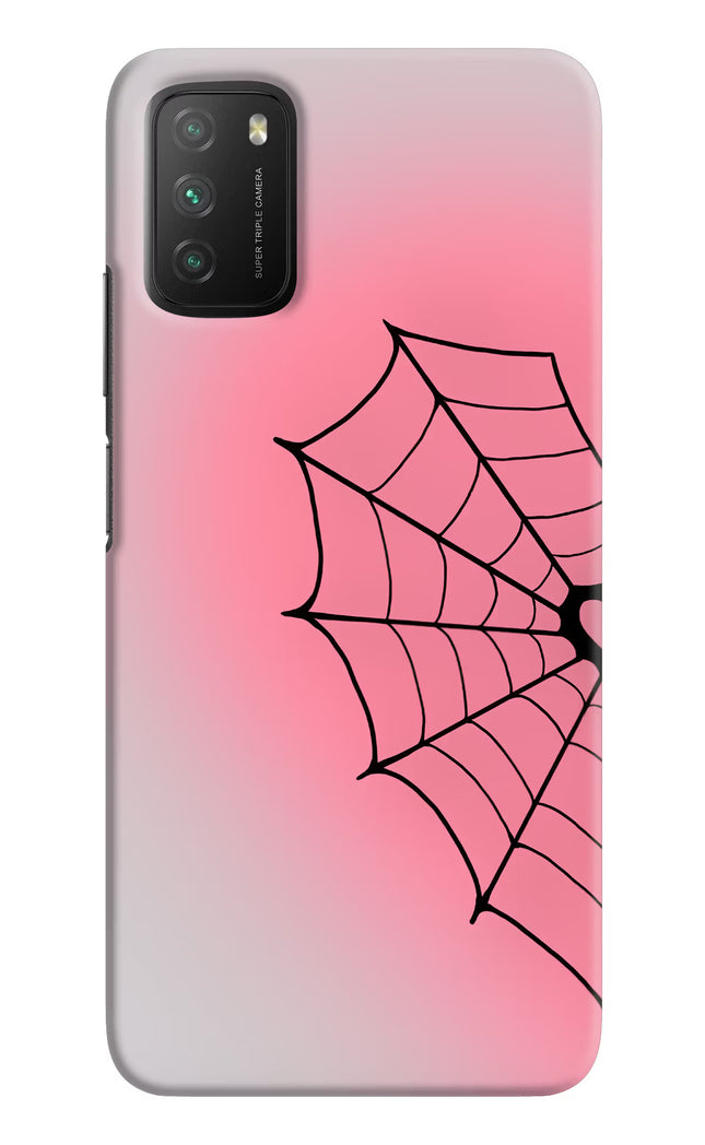 Pink Web Poco M3 Hard Case Back Cover by Casekaro
