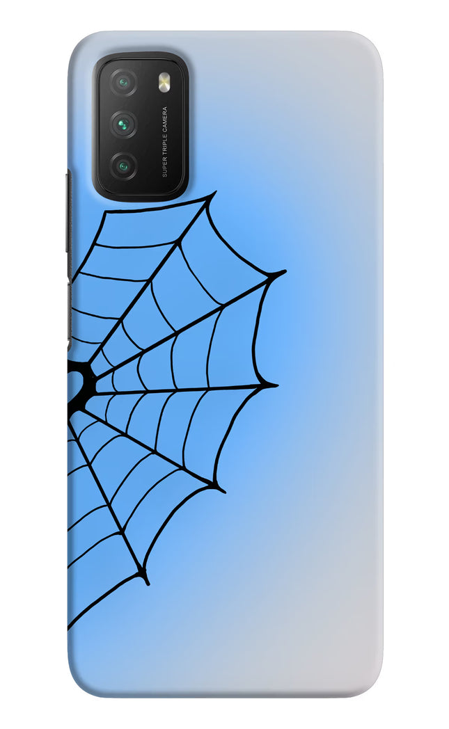 Blue Web Poco M3 Hard Case Back Cover by Casekaro
