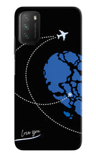 Love Orbit Poco M3 Hard Case Back Cover by Casekaro