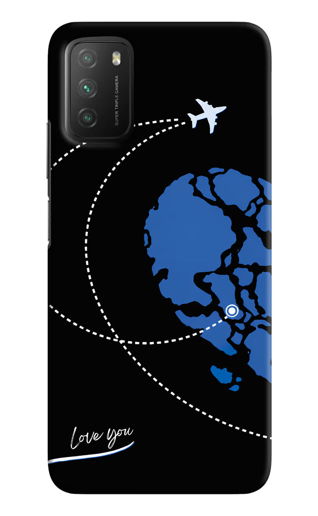 Love Orbit Poco M3 Hard Case Back Cover by Casekaro