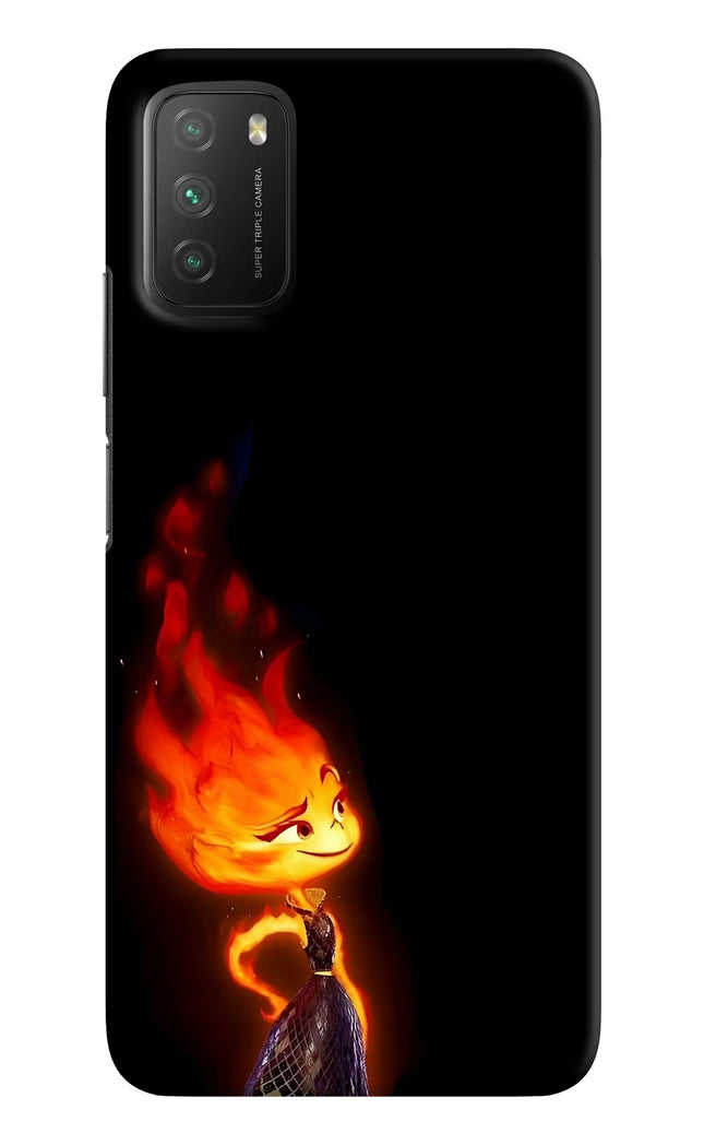 Ember Flame Poco M3 Hard Case Back Cover by Casekaro