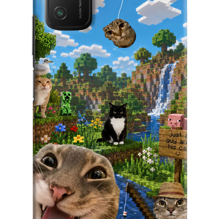 Minecraft Cat Chaos Poco M3 Hard Case Back Cover by Casekaro