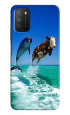 Dolphin vs Cow Poco M3 Hard Case Back Cover by Casekaro