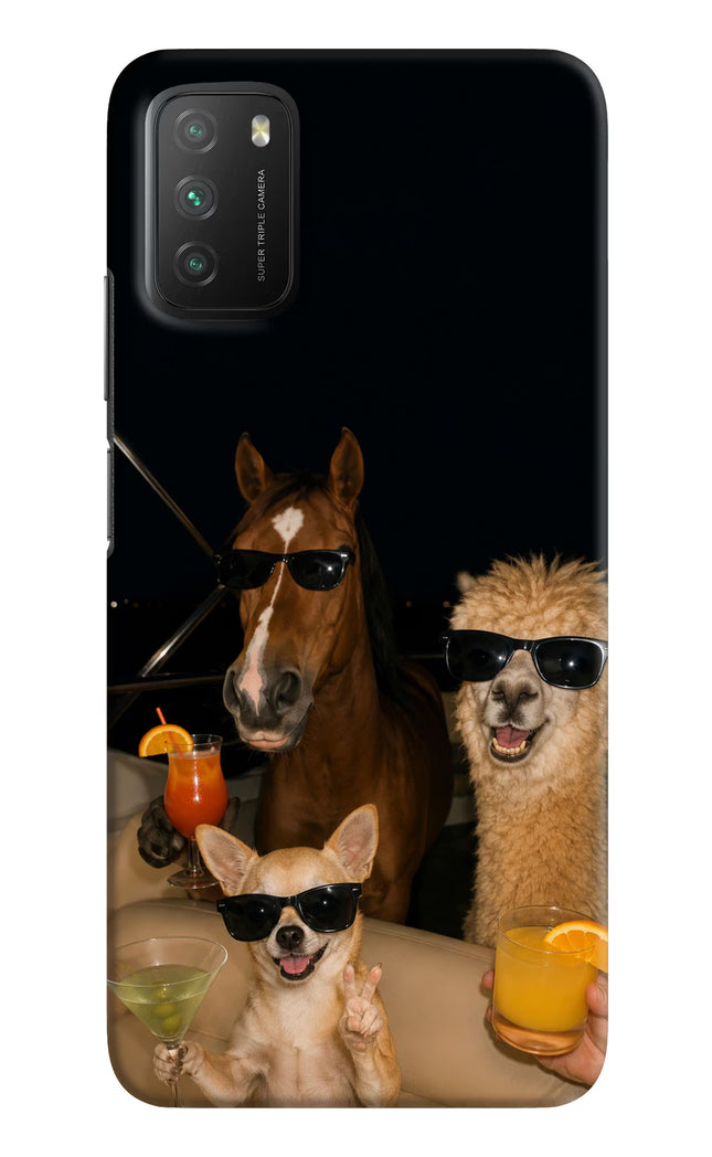 Party Squad Poco M3 Hard Case Back Cover by Casekaro