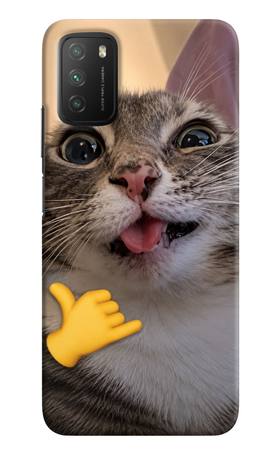 Silly Cat Call Poco M3 Back Cover, Hard case