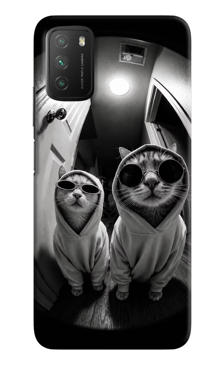 Hood Cats Poco M3 Back Cover, Hard case