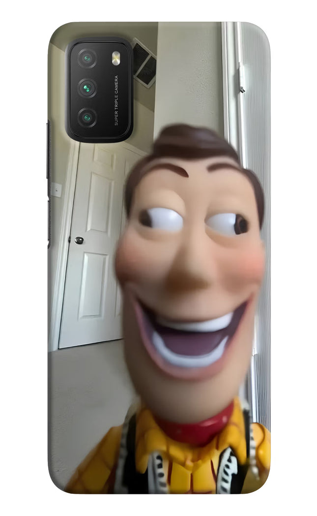 Side Eye Woody Poco M3 Hard Case Back Cover by Casekaro