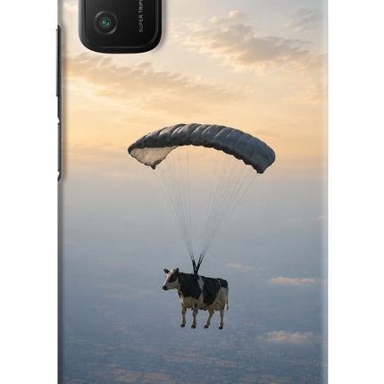 Skydiving Cow Poco M3 Hard Case Back Cover by Casekaro