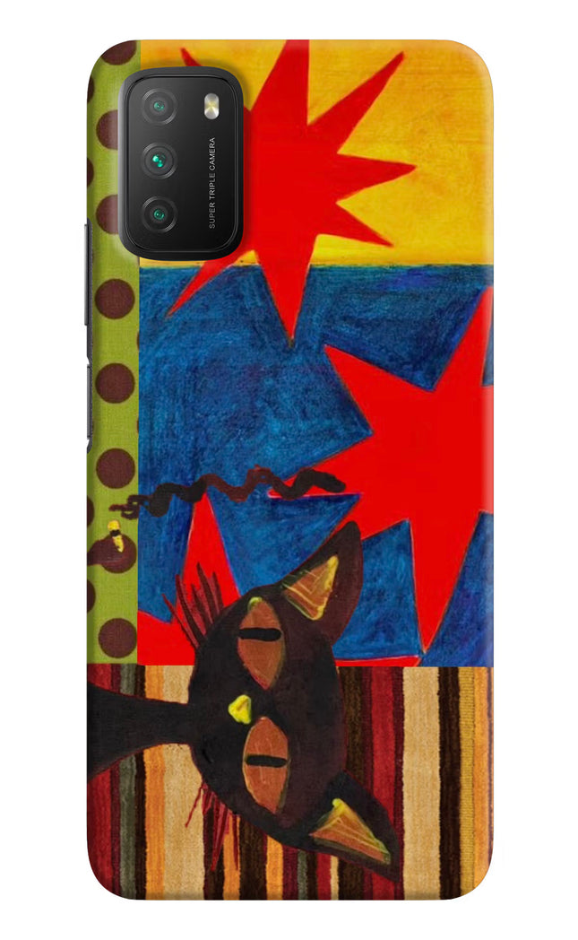 Pop Cat Poco M3 Hard Case Back Cover by Casekaro