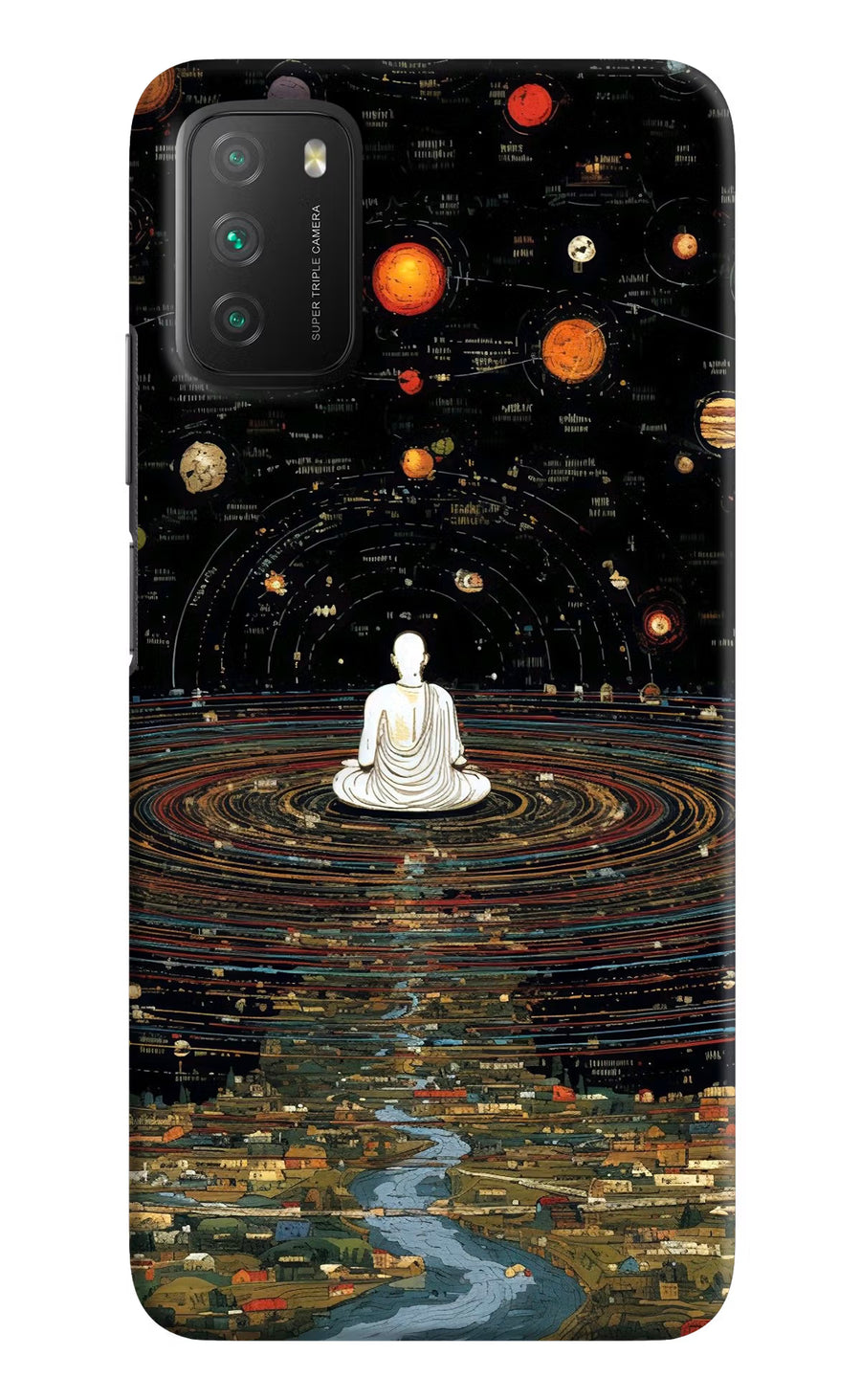 Space Monk Poco M3 Back Cover, Hard case