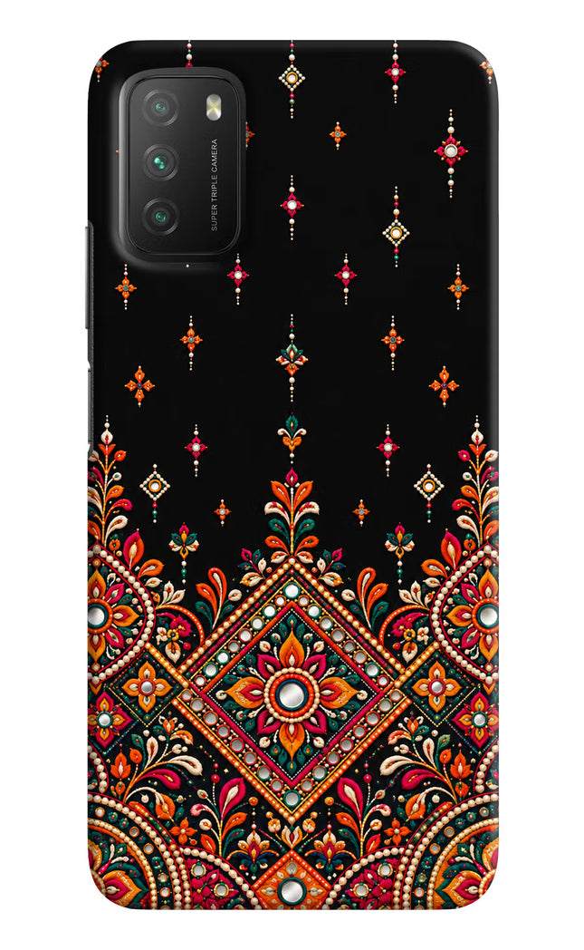 Noir Mehfil Poco M3 Hard Case Back Cover by Casekaro