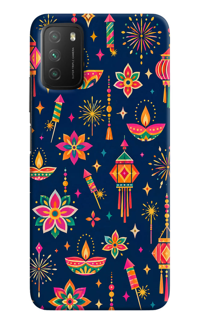 Festive Pop Poco M3 Hard Case Back Cover by Casekaro
