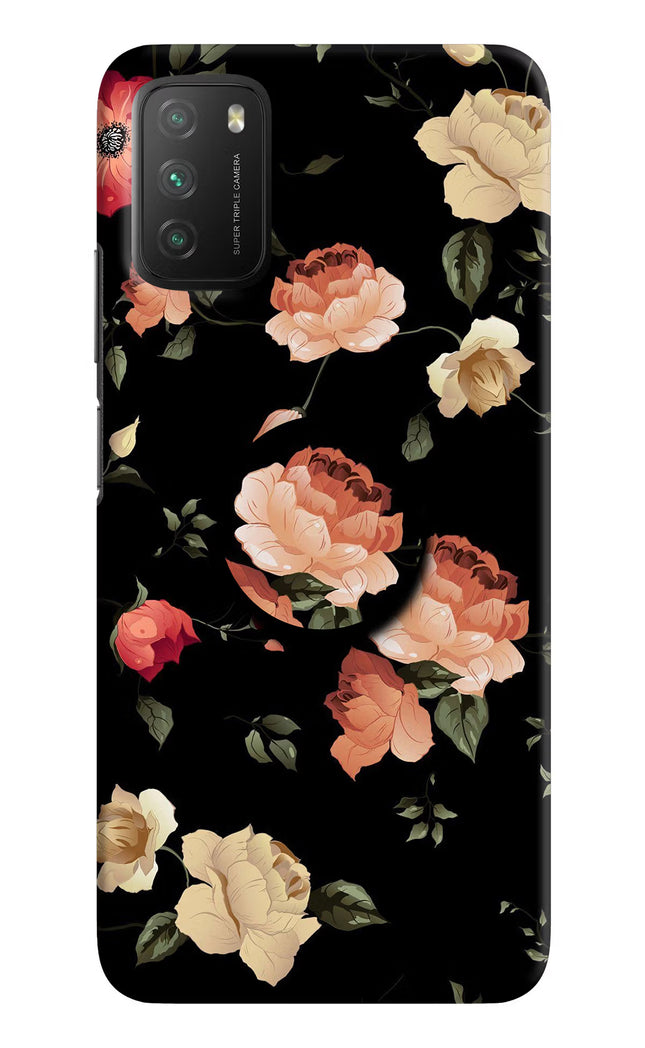 Flowers Poco M3 Pop Case by Casekaro