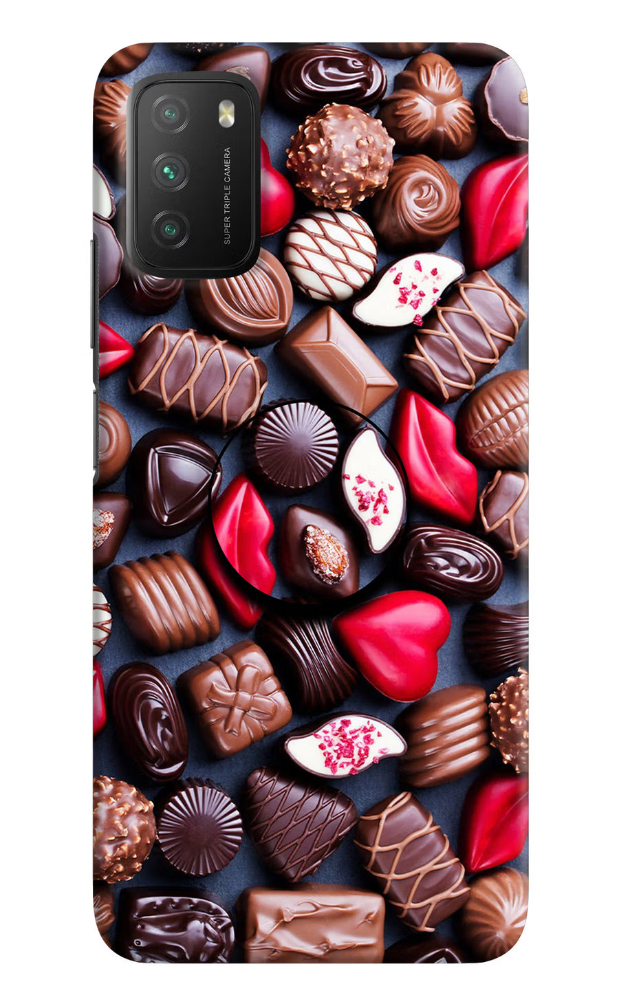 Chocolates Poco M3 Pop Case, Hard case