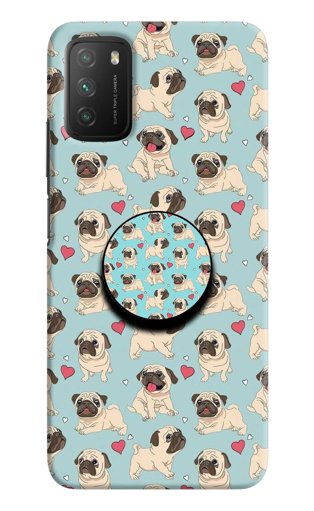 Pug Dog Poco M3 Pop Case by Casekaro