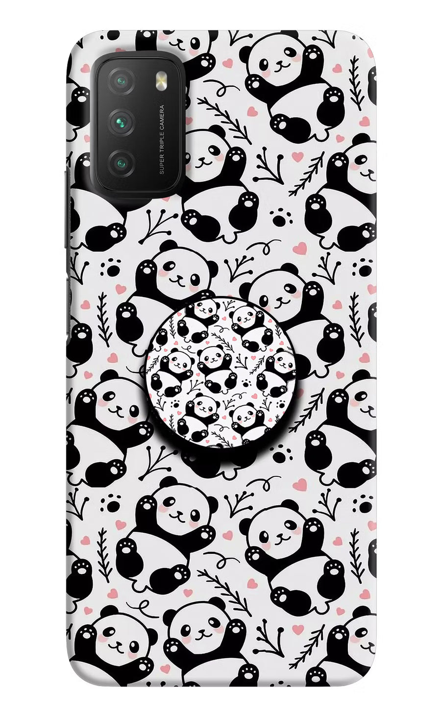 Cute Panda Poco M3 Pop Case, Hard case
