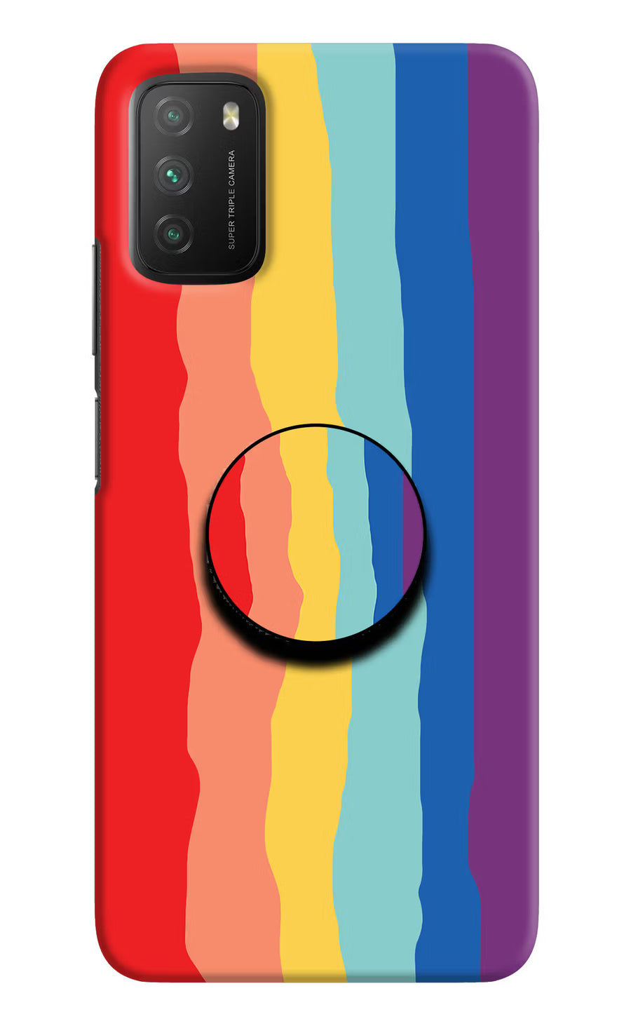 Rainbow Poco M3 Pop Case, Hard case