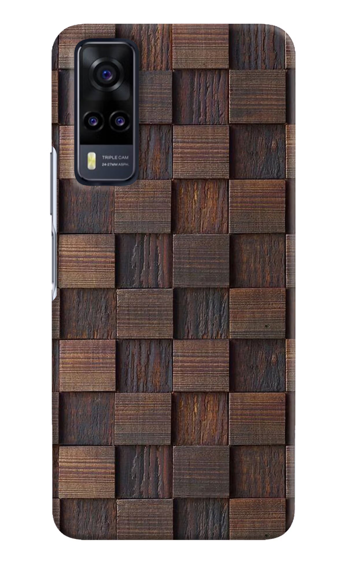 Wooden Cube Design Vivo Y31 Hard Case Back Cover by Casekaro
