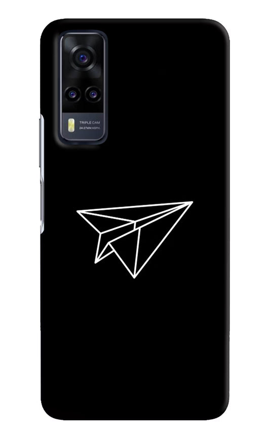 Paper Plane White Vivo Y31 Hard Case Back Cover by Casekaro