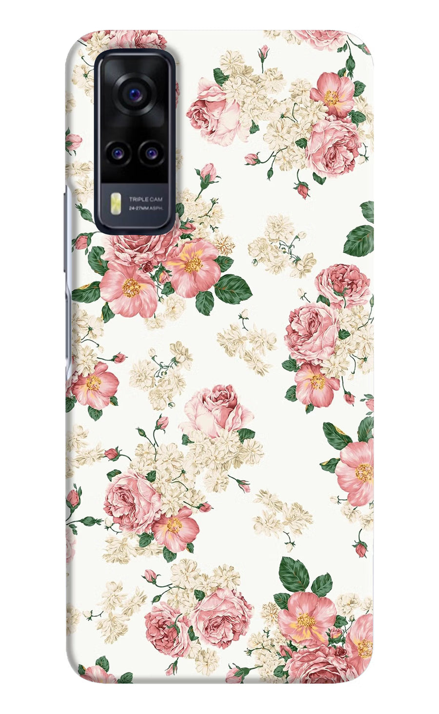 Flowers Vivo Y31 Back Cover, Hard case