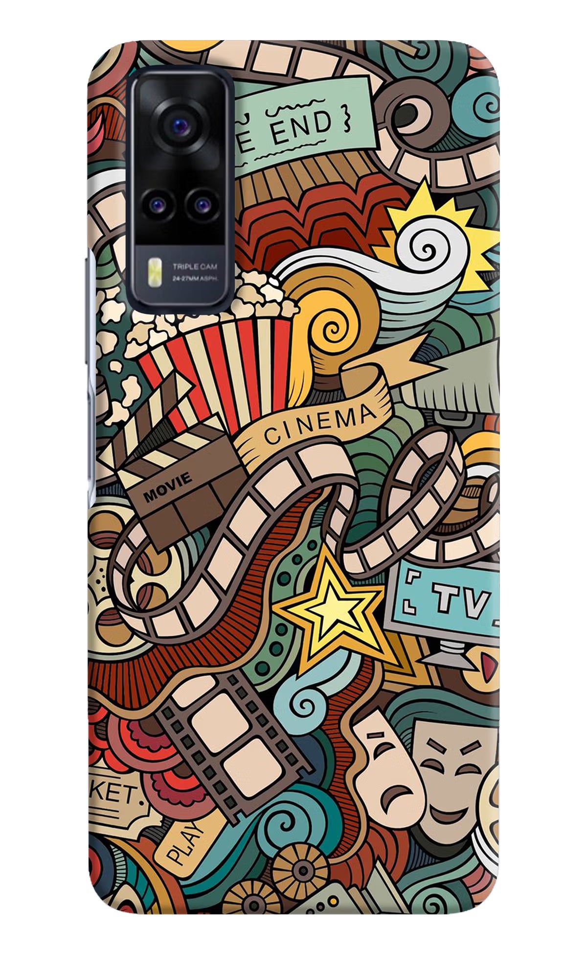 Cinema Abstract Vivo Y31 Hard Case Back Cover by Casekaro