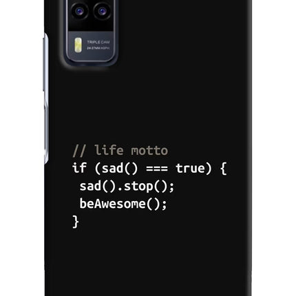 Life Motto Code Vivo Y31 Hard Case Back Cover by Casekaro