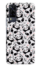 Cute Panda Vivo Y31 Hard Case Back Cover by Casekaro