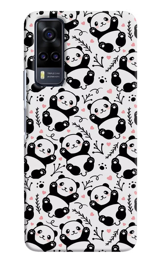 Cute Panda Vivo Y31 Hard Case Back Cover by Casekaro