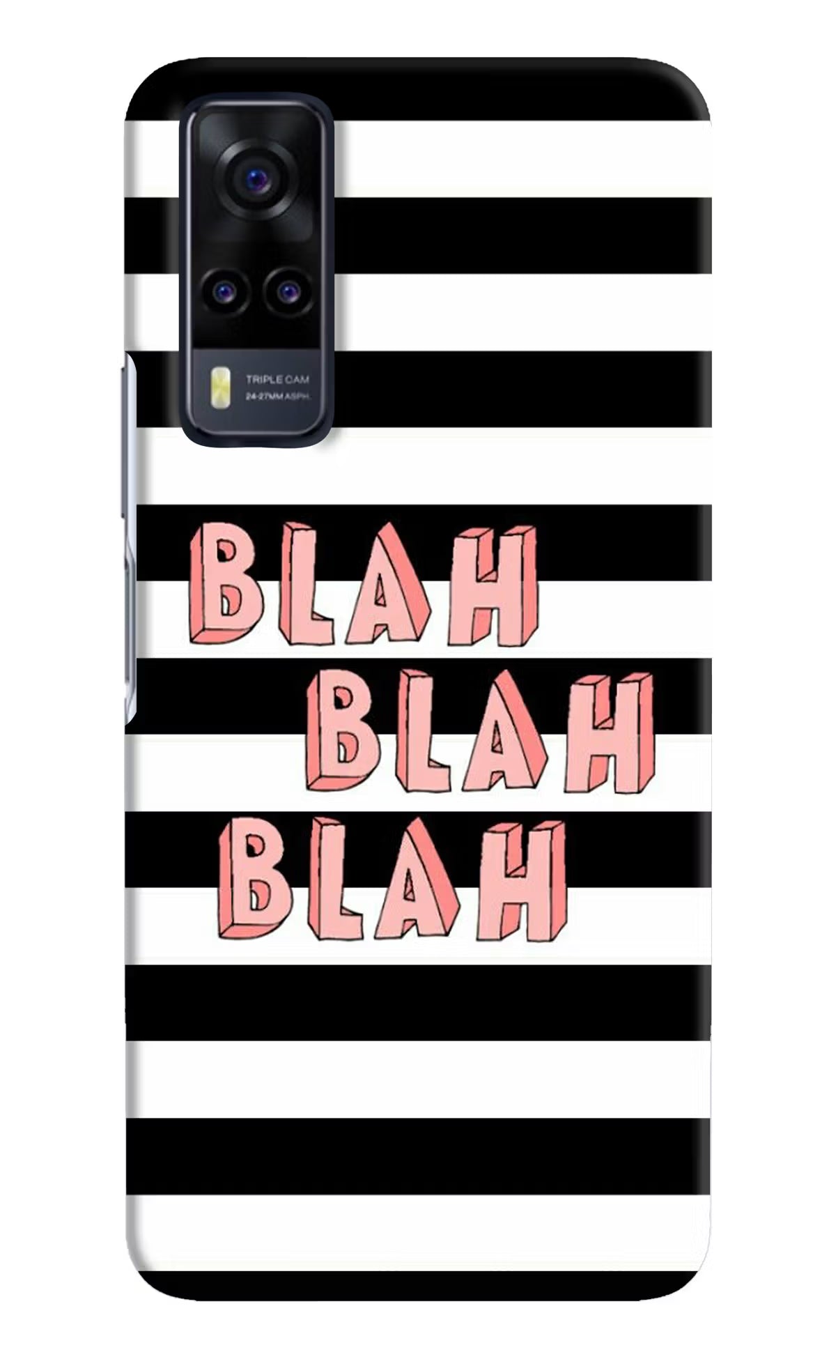 Blah Blah Blah Vivo Y31 Hard Case Back Cover by Casekaro