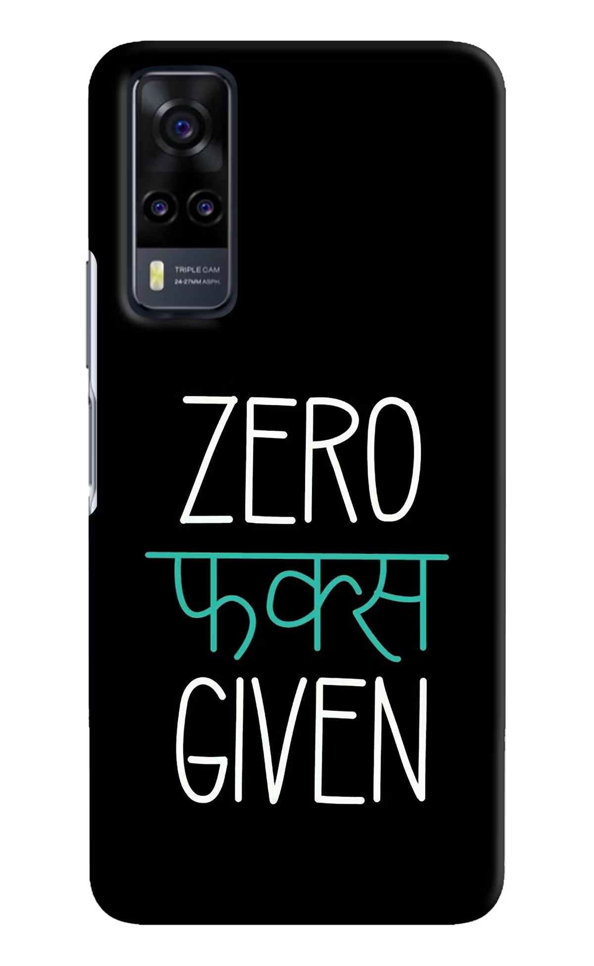 Zero Fucks Given Vivo Y31 Hard Case Back Cover by Casekaro