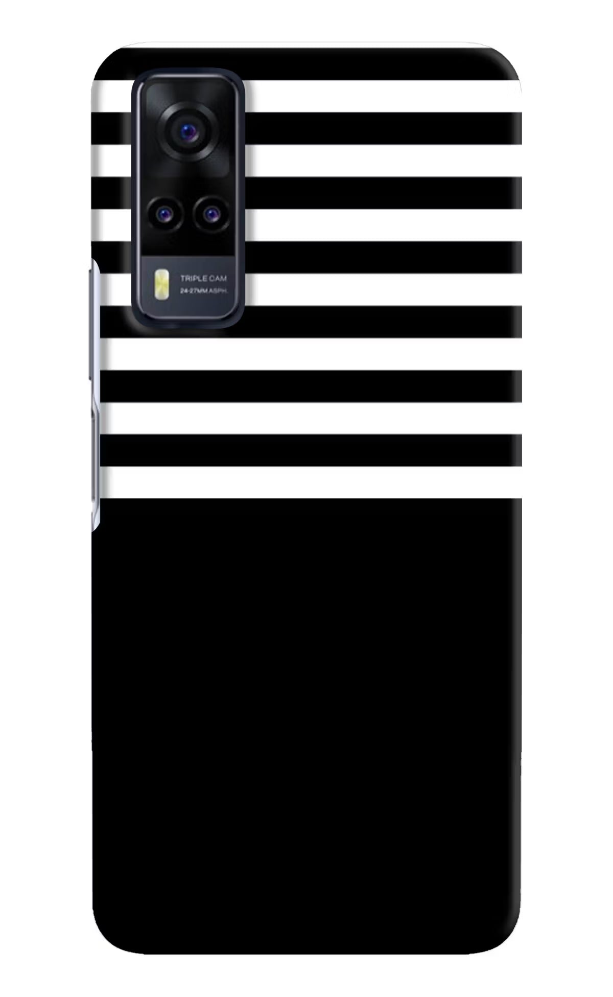 Black and White Print Vivo Y31 Hard Case Back Cover by Casekaro
