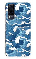 Blue Waves Vivo Y31 Hard Case Back Cover by Casekaro