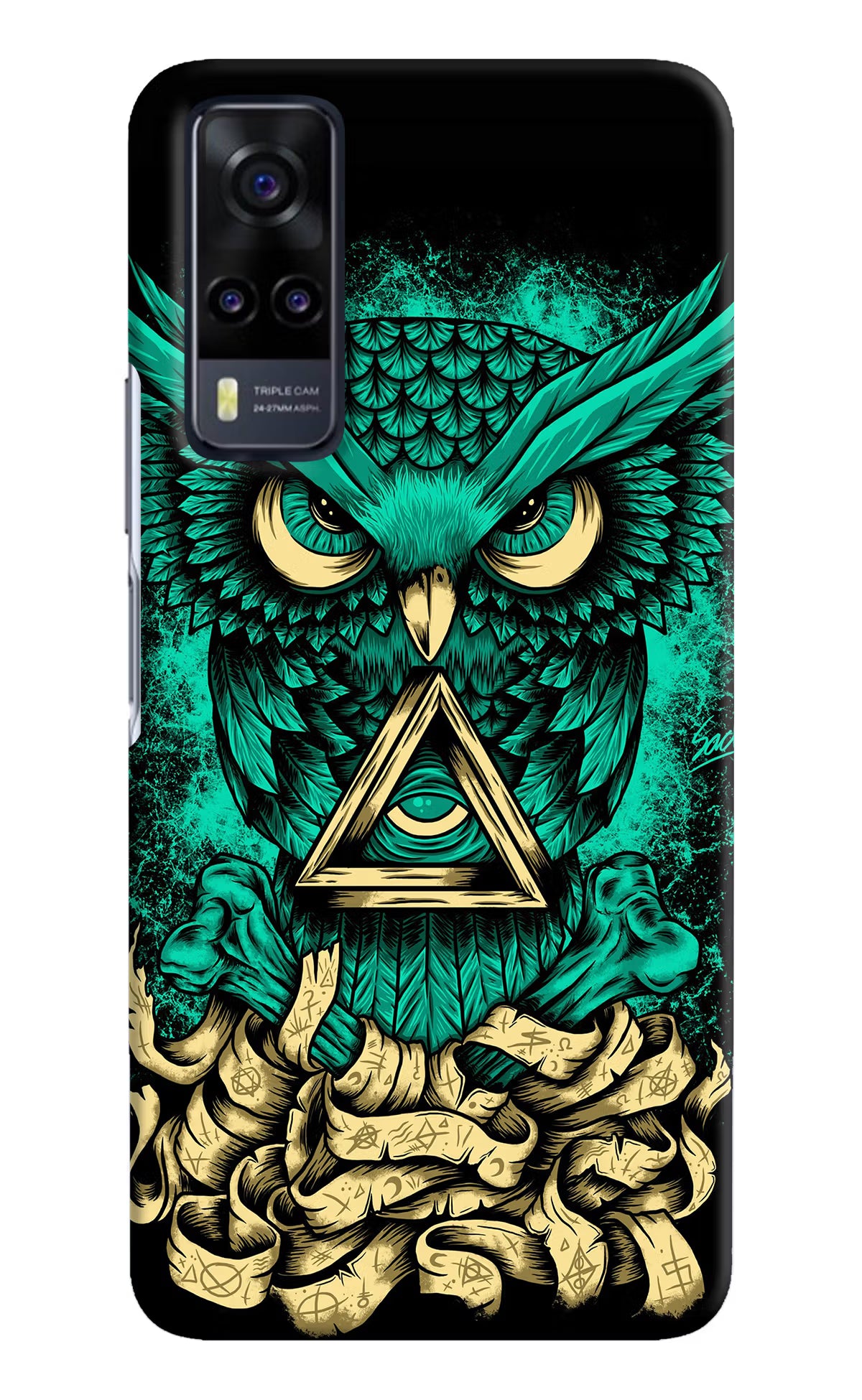 Green Owl Vivo Y31 Hard Case Back Cover by Casekaro