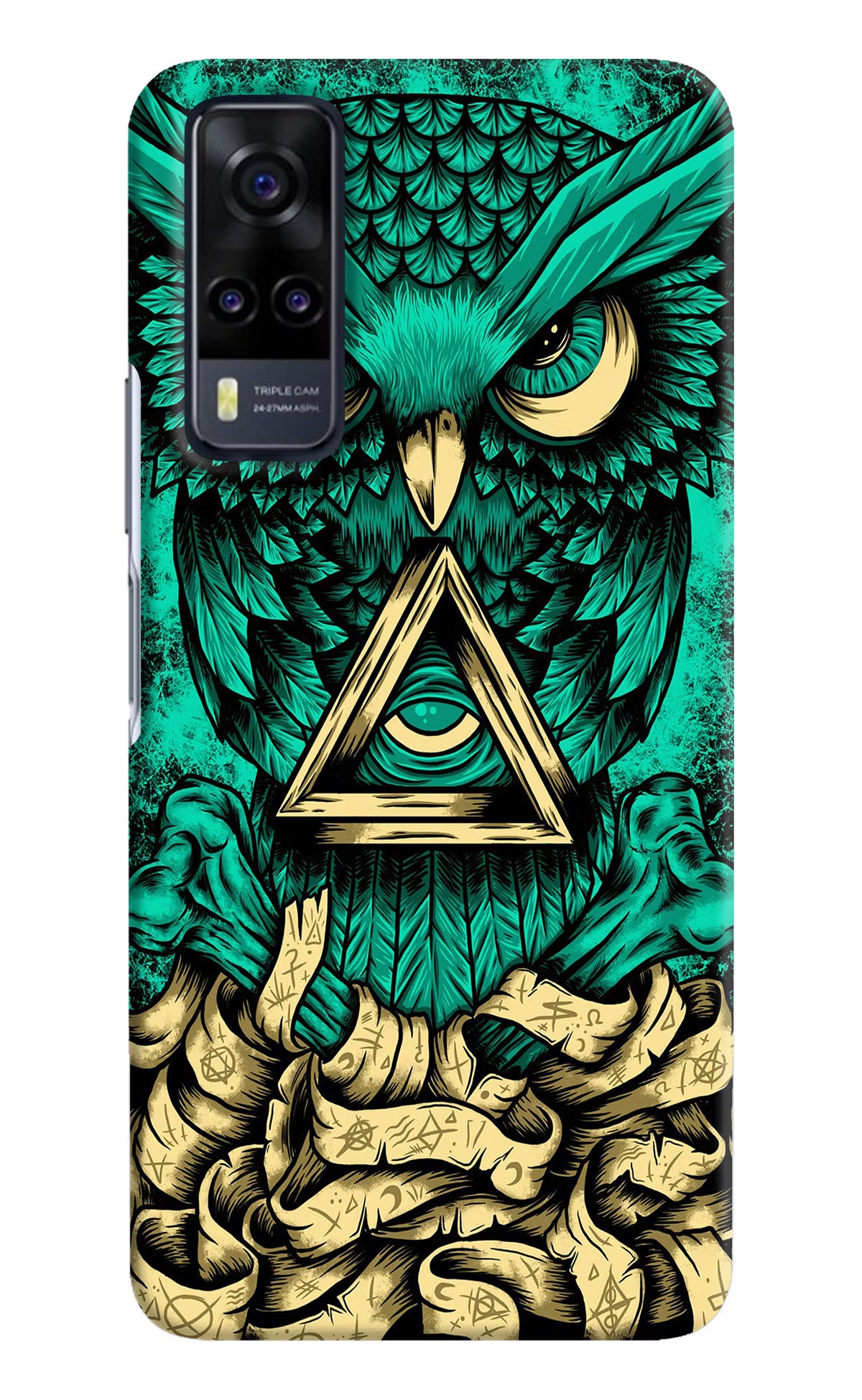 Green Owl Vivo Y31 Hard Case Back Cover by Casekaro