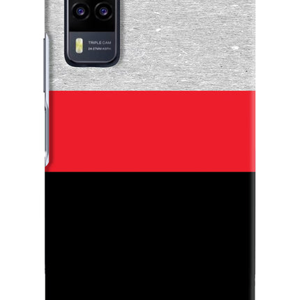 Tri Color Pattern Vivo Y31 Hard Case Back Cover by Casekaro