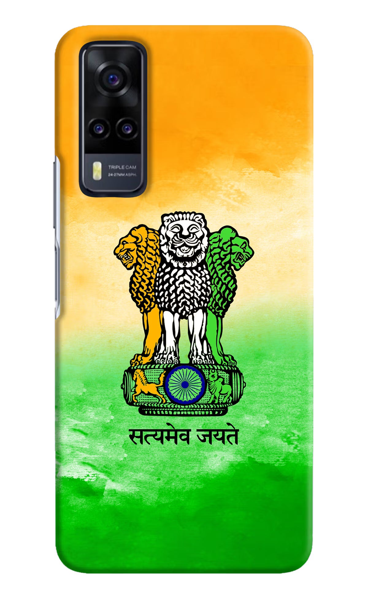 Satyamev Jayate Flag Vivo Y31 Hard Case Back Cover by Casekaro