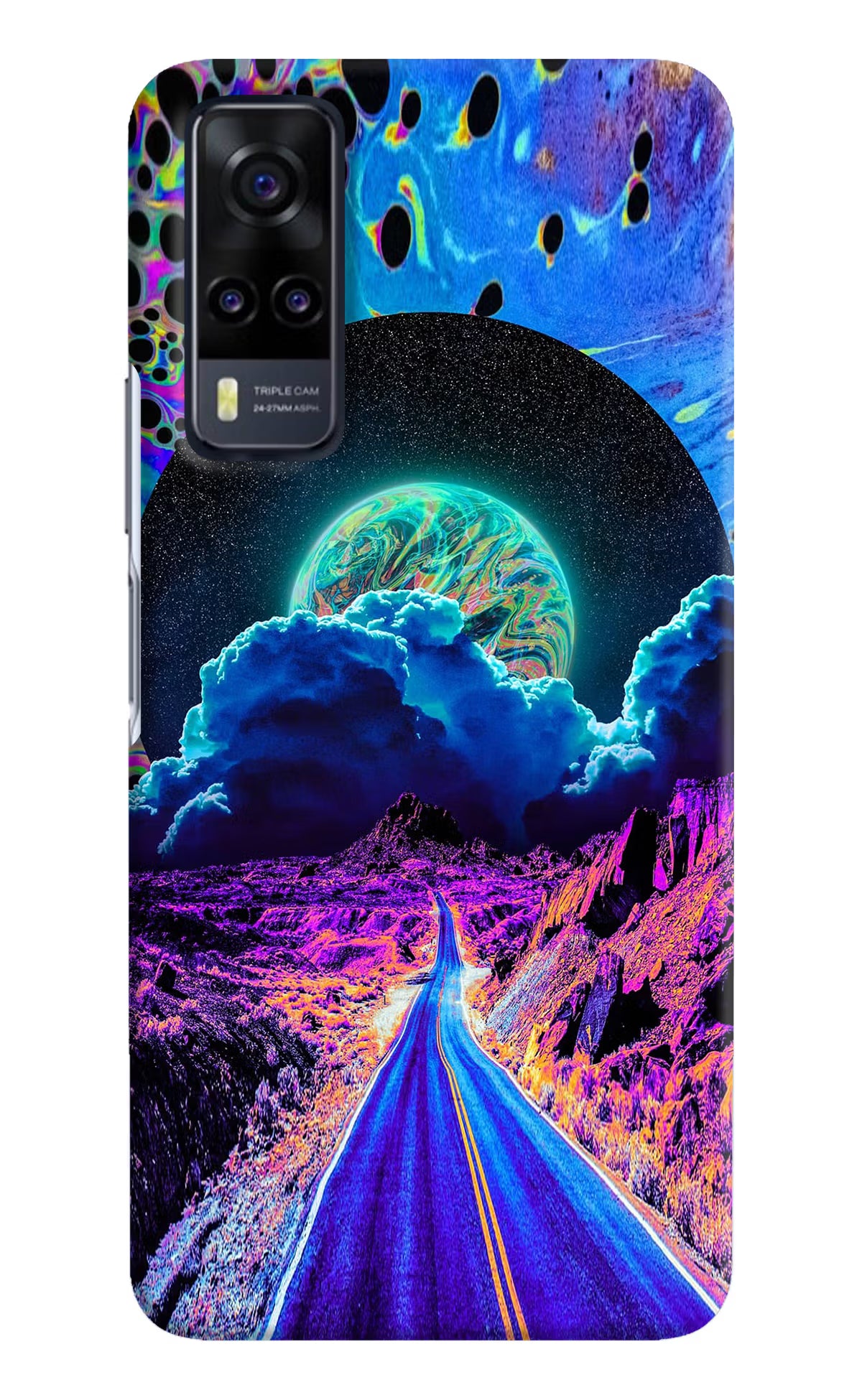 Psychedelic Painting Vivo Y31 Hard Case Back Cover by Casekaro