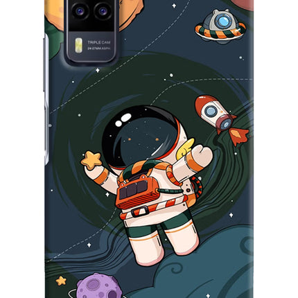 Cartoon Astronaut Vivo Y31 Hard Case Back Cover by Casekaro