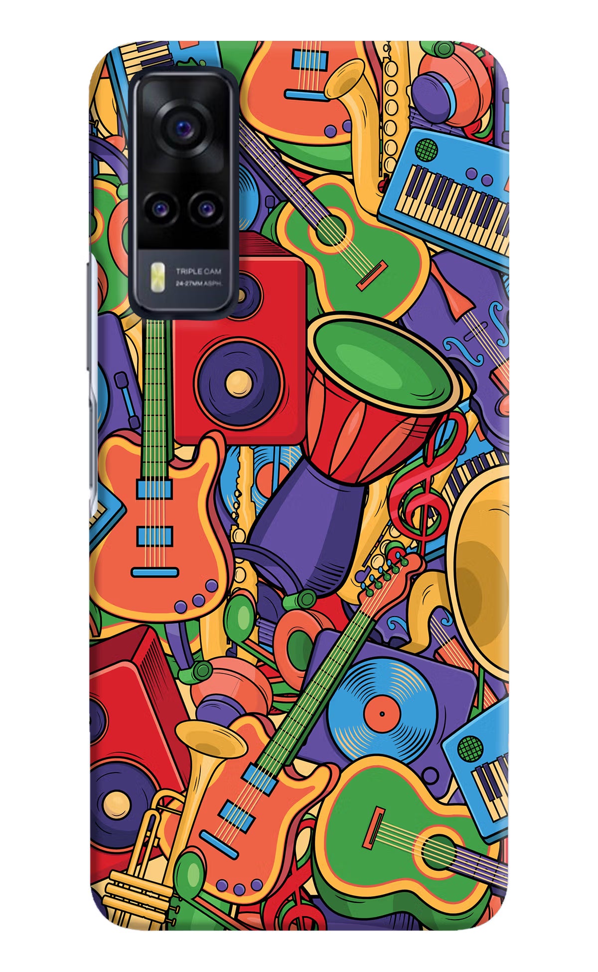 Music Instrument Doodle Vivo Y31 Hard Case Back Cover by Casekaro