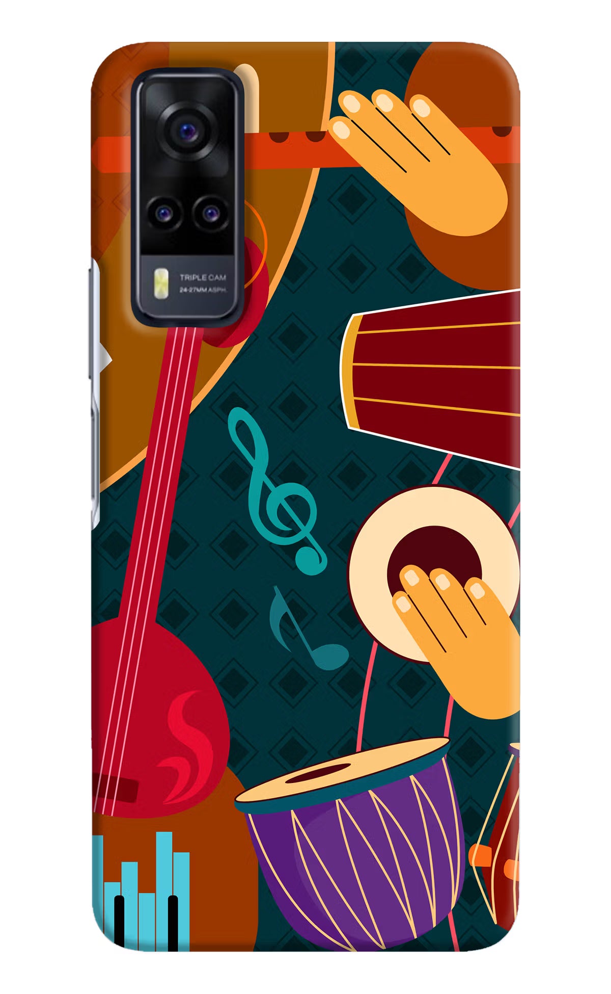 Music Instrument Vivo Y31 Hard Case Back Cover by Casekaro